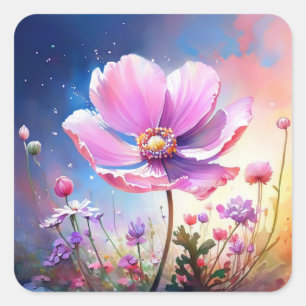 Colourful Flowers Stickers