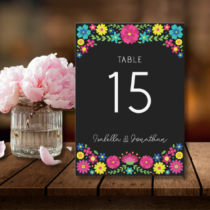Colourful Flowers TABLE NUMBER