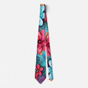 Colourful Flowers Tie