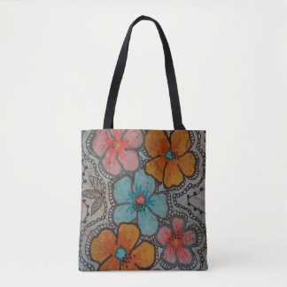 Colourful Flowers Tote Bag