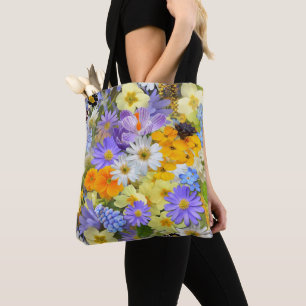Colourful Flowers Tote Bag