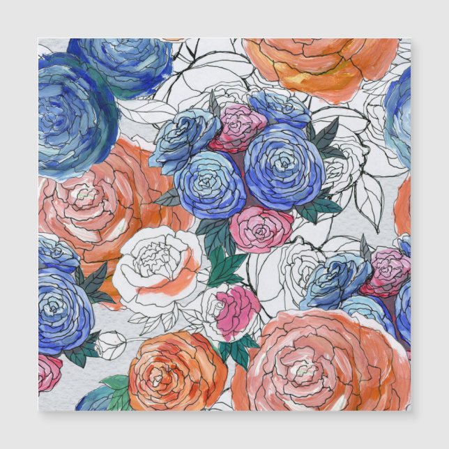 Colourful Flowers: Vibrant Seamless Pattern (Front)