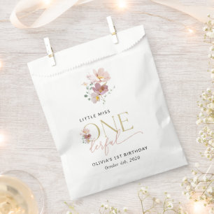 Colourful Flowers, Wildflowers, First Birthday Favour Bag
