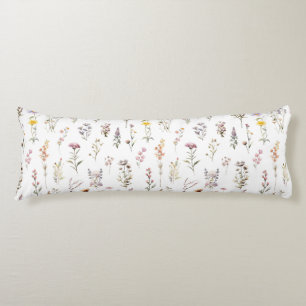 Colourful Flowers, Wildflowers, Garden Flowers Body Cushion