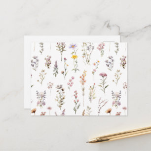 Colourful Flowers, Wildflowers, Garden Flowers Postcard