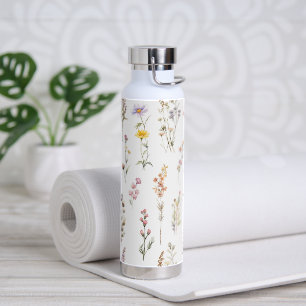 Colourful Flowers, Wildflowers, Garden Flowers Water Bottle