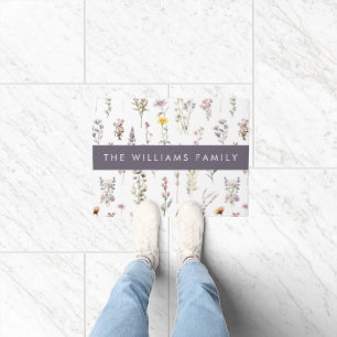 Colourful Flowers, Wildflowers, Greenery, Your Nam Doormat