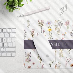 Colourful Flowers, Wildflowers, Greenery, Your Nam Mouse Pad