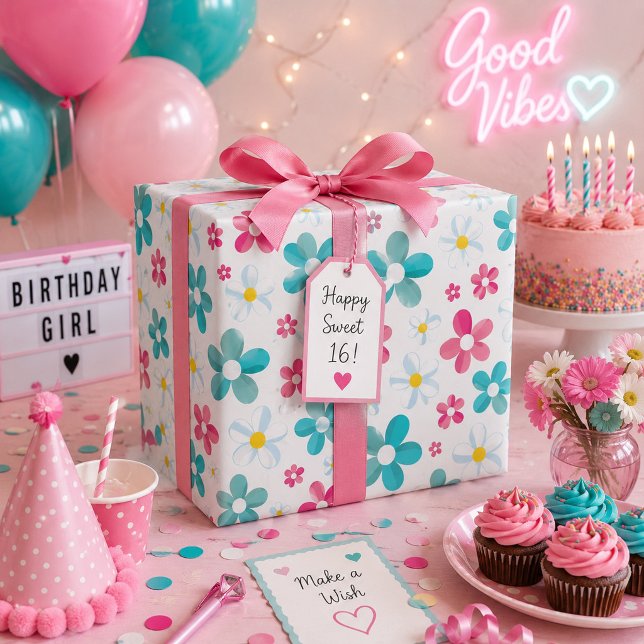 Colourful flowers wrapping paper (Creator Uploaded)