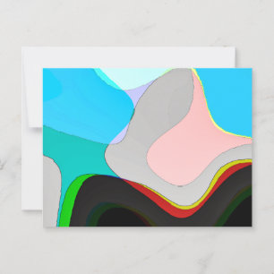 Colourful Flowing Abstract 303 Postcard