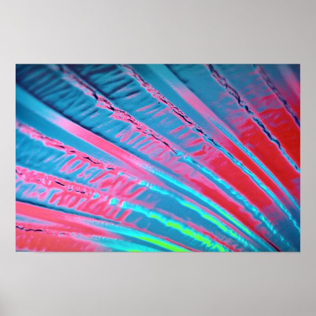 Colourful Flowing phosphorescence Poster (Front)