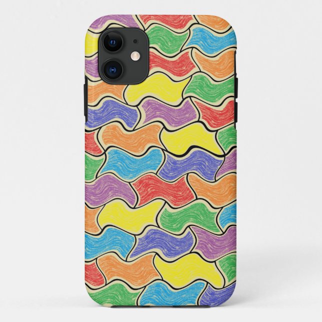 Colourful Fluctuations iPhone Case (Back)