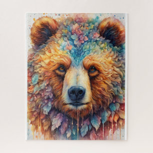 Colourful fluffy bear jigsaw puzzle