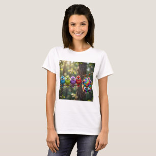 Colourful Fluffy Birdies T-Shirt