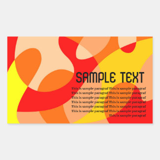 Colourful fluid abstract background rectangular sticker