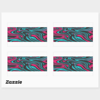 Colourful fluid and wavy rectangle stickers