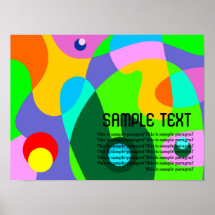 Colourful fluid circle abstract background poster