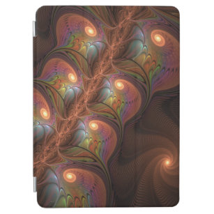 Colourful Fluorescent Abstract Trippy Brown Fracta iPad Air Cover