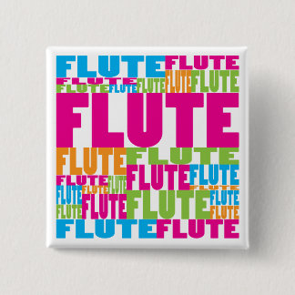 Colourful Flute 15 Cm Square Badge