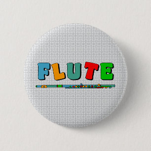Colourful Flute 6 Cm Round Badge