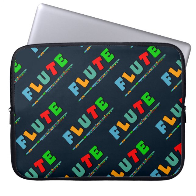 Colourful Flute Laptop Sleeve (Front)