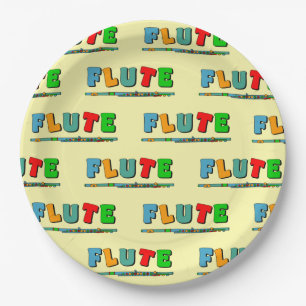 Colourful Flute Paper Plate