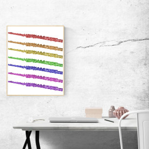 Colourful Flutes Rainbow Poster