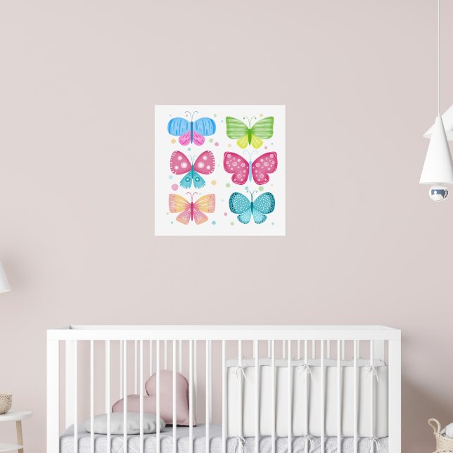 Colourful Flutter Friends Poster (Nursery 2)