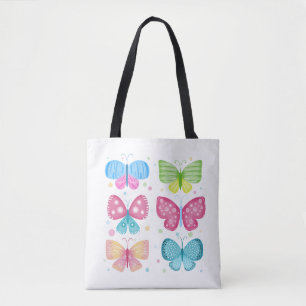 Colourful Flutter Friends Tote Bag