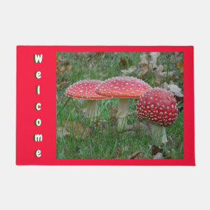 Colourful Fly Amanitas Cust. Welcome Door Mat