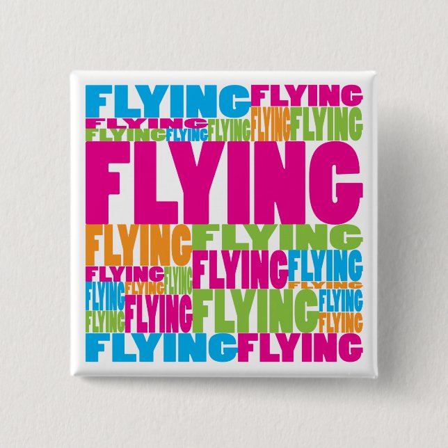 Colourful Flying 15 Cm Square Badge (Front)