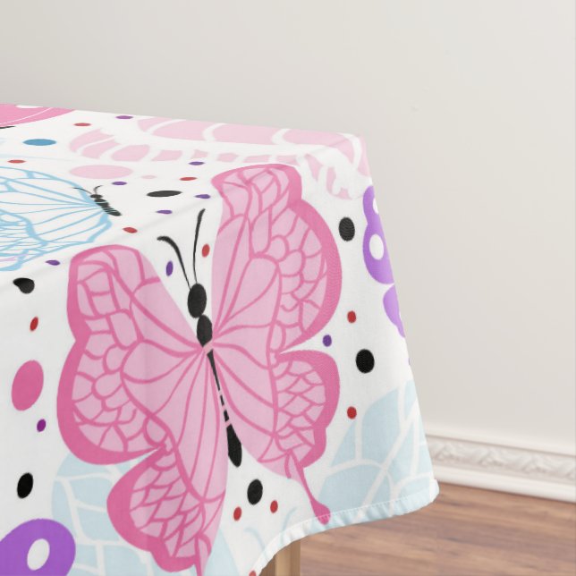 Colourful Flying Butterflies Tablecloth (In Situ)