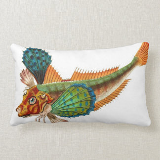 Colourful Flying Fish Lumbar Throw Pillow