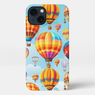 Colourful Flying Hot Air Balloon  iPhone 13 Case