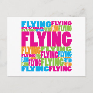 Colourful Flying Postcard