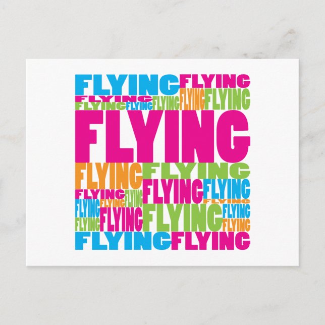 Colourful Flying Postcard (Front)