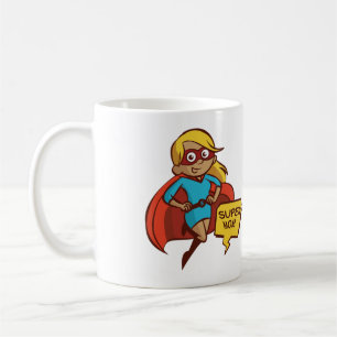 Colourful Flying Super Mum Coffee Mug