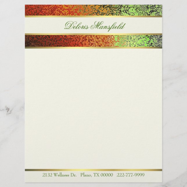 Colourful Foil Look Business Letterhead 2 (Front)