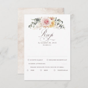 Colourful Foliage Boho Wedding RSVP