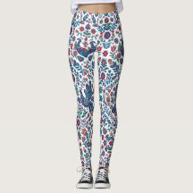 Colourful Folk Art Floral Bird Pattern