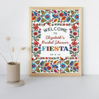 Colourful Folk Art Floral Embroidery Fiesta Welcom