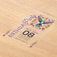 Colourful Folk Art Hummingbird Birthday Party