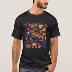 Colourful Folk Art Illustration Featuring A Whimsi T-Shirt