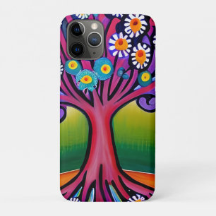 Colourful Folk Art Style Whimsical Tree   iPhone 11 Pro Case