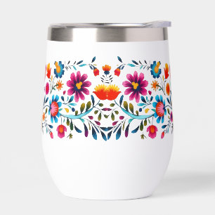 Colourful Folk Floral Tumbler