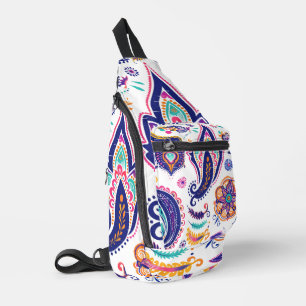 Colourful Folk Paisley Sling Bag
