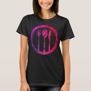 Colourful Food Pattern Fruits Foods Pancakes Veggi T-Shirt