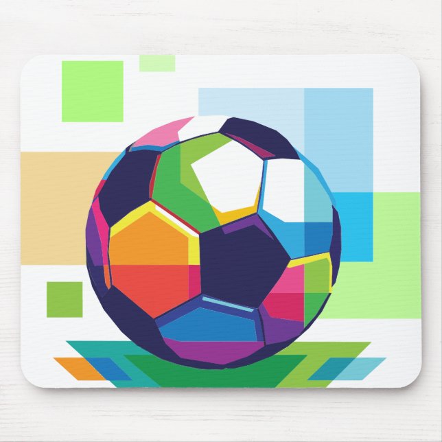 Colourful football mouse pad (Front)