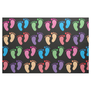 Colourful Footprints Fabric