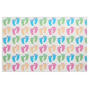 Colourful Footprints Fabric